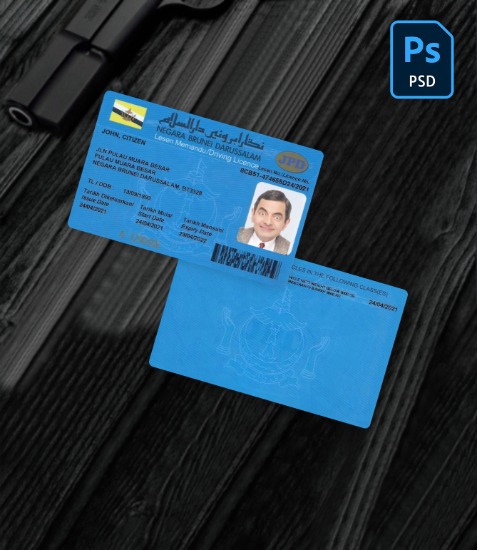 Brunei driving license PSD